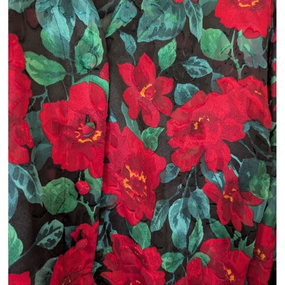 Vintage 90s Victoria's Secret Gold Label Floral Burnout Nightgown Size Large - Picture 2 of 8